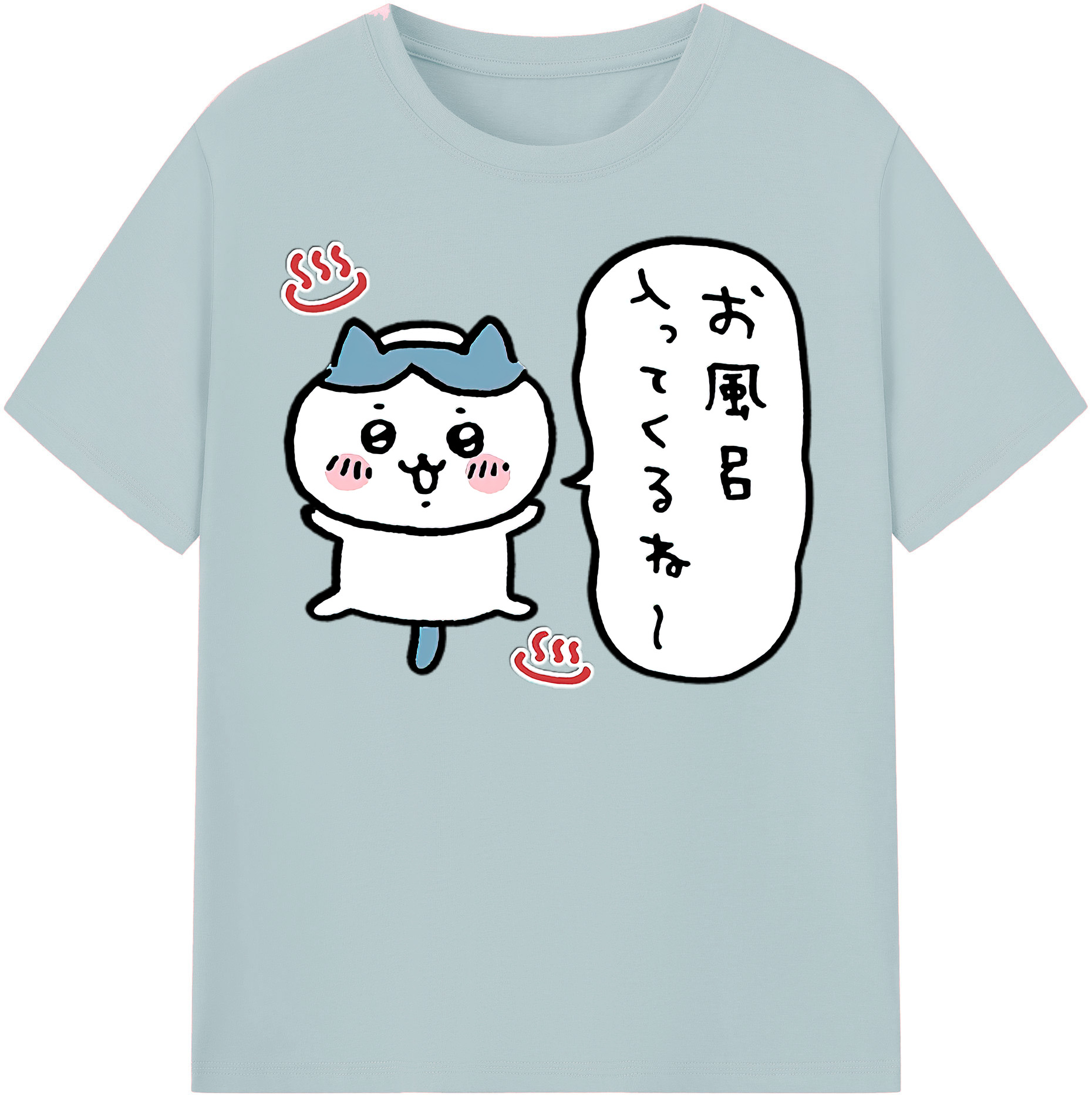 （画像用） ちいかわ ハチワレ Chii-kawa hachiware 綿100％半袖Tシャツ（フロントプリント）